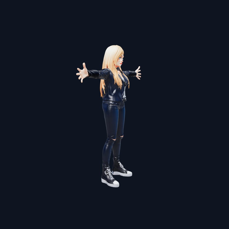 Stylish Blonde Character model pack